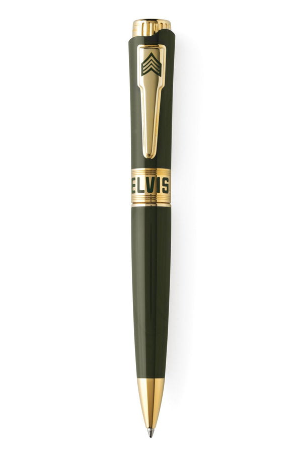 Elvis Presley Ballpoint,  Green, Gold pl.