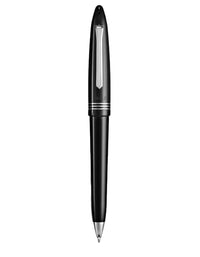 Tibaldi Rich Black Resin Ballpoint Pen Palladium Trim Bononia