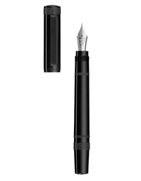 Tibaldi Rich Black Resin Fountain Pen Rubber Clip Perfecta