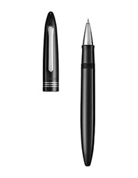 Tibaldi Rich Black Resin Rollerball Pen Palladium Trim N60