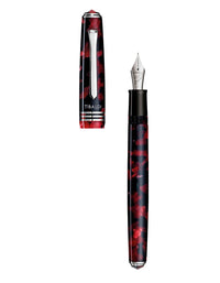 Tibaldi Ruby Red Resin Fountain Pen Palladium Trims N60
