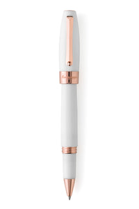 Fortuna White Rollerball Pen, Rose Gold pl.