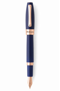 Fortuna Blue Fountain Pen, Rose Gold pl.,