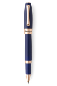 Fortuna Blue Rollerball Pen, Rose Gold pl.