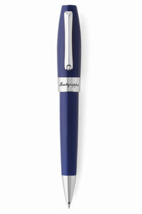 Fortuna Blue Ballpoint Pen, Steel