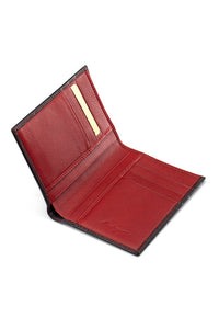 Vertical Wallet 3+3 CC - Black & Red
