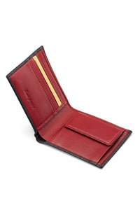 Wallet 3 CC with Coin Case - Black & Red