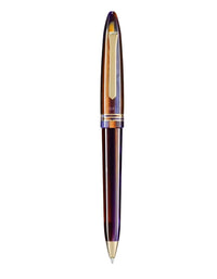 Tibaldi Seilan Purple Resin Ballpoint Pen 18K Gold Trim Bononia
