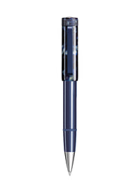 Tibaldi Stonewash Blue Resin Ballpoint Pen Rubber Clip Perfecta