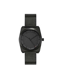 Tibaldi Steel Mesh Strap Black Dial Men'S Watch