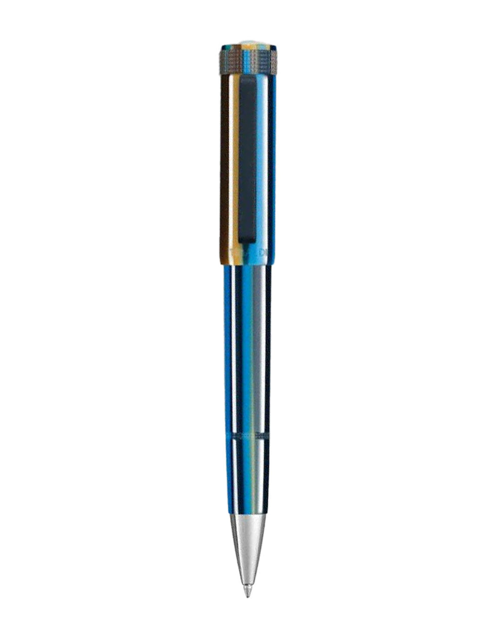 Tibaldi Baiadera Blue Resin Ballpoint Pen Rubber Clip Perfecta