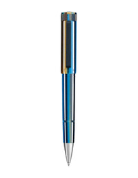 Tibaldi Baiadera Blue Resin Ballpoint Pen Rubber Clip Perfecta