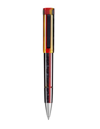 Tibaldi Baiadera Red Resin Ballpoint Pen Rubber Clip Perfecta