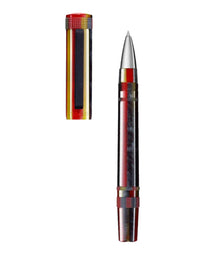 Tibaldi Baiadera Red Resin Rollerball Pen Rubber Clip Perfecta