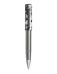 Tibaldi Stonewash Grey Resin Ballpoint Pen Rubber Clip Perfecta