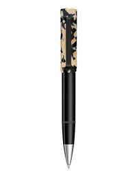 Tibaldi Tortoise Beige Resin Ballpoint Pen Rubber Clip Perfecta