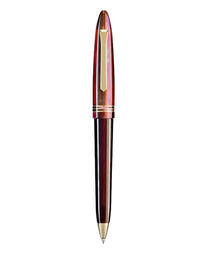 Tibaldi Zany Brown Resin Ballpoint Pen 18K Gold Trim Bononia