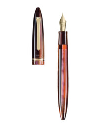 Tibaldi Zany Brown Resin Fountain Pen 18K Gold Trim Bononia