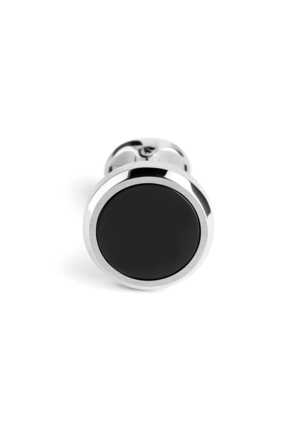 Lithos Cufflinks, IP Palladium & Obsidian Inlay