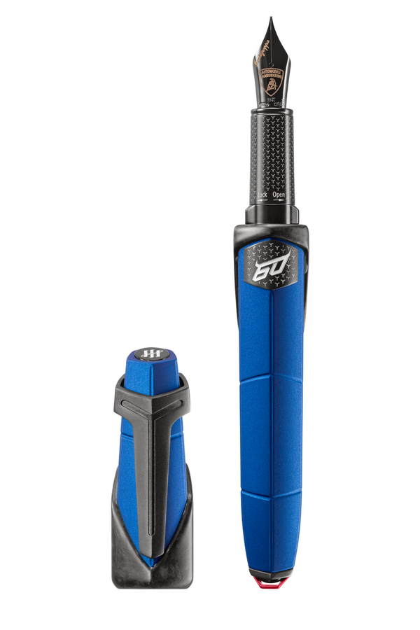 Automobili Lamborghini 60° Blue Aegeus, Fountain Pen Medium