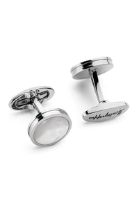 Purezza Cufflinks, IP Palladium & Mother-of-Pearl Inlay