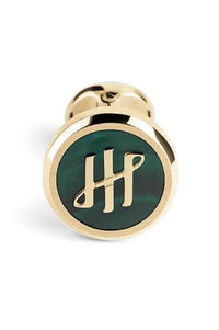 Materica Cufflinks, IP Yellow Gold & Malachite Inlay