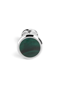 Lithos Cufflinks, IP Palladium & Malachite Inlay