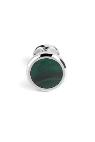 Lithos Cufflinks, IP Palladium & Malachite Inlay