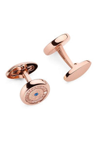 Baguette Cufflinks, IP Rose Gold & Preciosa Crystals