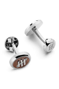 Materica Cufflinks, IP Palladium & Tiger Eye Inlay