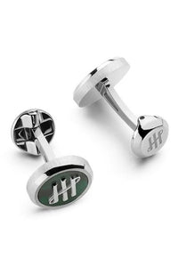 Materica Cufflinks, IP Palladium & Malachite Inlay