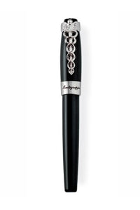 Caduceus Fountain Pen, Black & Palladium pl.,