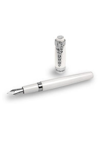 الصولجان, قلم حبر سائل - أبيض و مطلي بلاديوم
