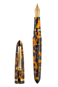 فينيسيا هافانا Amber Gold Pl. قلم حبر من الذهب عيار 14 قيراطًا متوسط