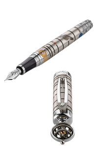 NICOLAUS COPERNICUS Fountain Pen, silver set with Limited Watch