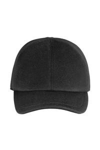 AMB-ITION Pure Cashmere Baseball Cap, Black