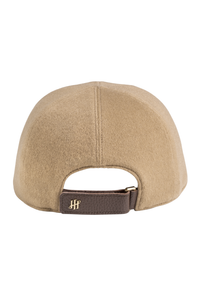 AMB-ITION Pure Cashmere Baseball Cap, Beige