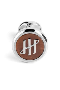 Materica Cufflinks, IP Palladium & Tiger Eye Inlay