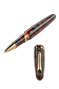 Venetia Plume Agate Gold Pl, Rollerball Pen