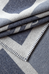 بطانية سكوديريا من الصوف البكر، أزرق