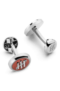 Materica Cufflinks, IP Palladium & Red Jasper Inlay