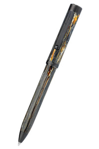 Zero Meteor Shower Ballpoint Pen, Ultra-Black Ruthenium