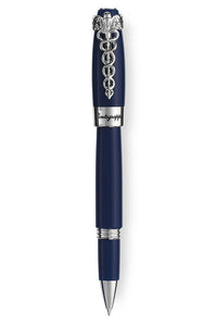 Caduceus Navy Blue Rollerball Pen