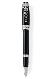 Caduceus Fountain Pen, Black & Palladium pl.,