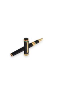 Italia Fountain Pen, Yellow Gold pl. & Black,