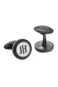 Classico "Ambigram" Cufflinks, IP Black & Steel