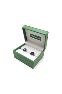 Clou "Ambigram" Cufflinks, Steel & IP Black