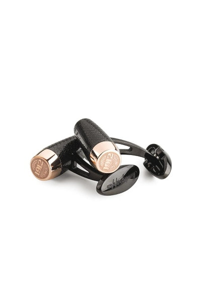 Fortuna Cufflinks - Rose Gold & Black