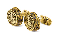 Mexican Cufflinks, Bronze