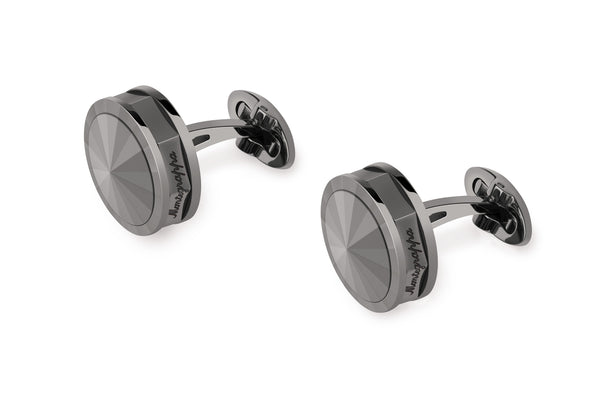 Nerouno Linea Cufflinks - with Matching Metal Inlay